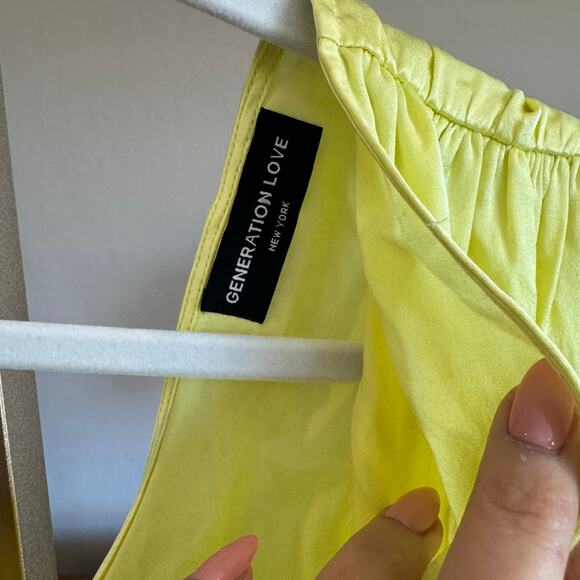 Generation Love Sabrina One Shoulder Yellow Top – NWOT Sample, Approx Small - Picture 3 of 5